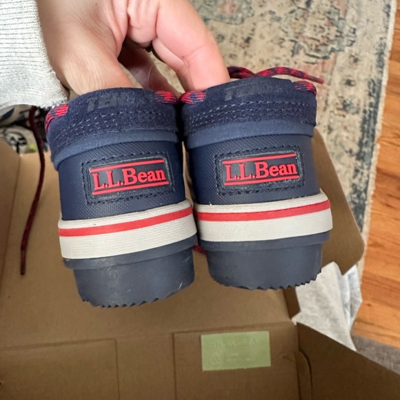 LLBean Kids rangeley rain shoe Navy Blue Shoes with Red Accents - Picture 4 of 8